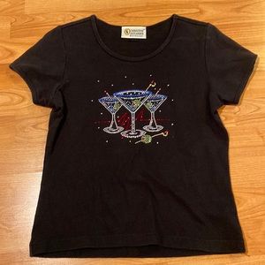 Christine Alexander Swarovski Martini Glass Top